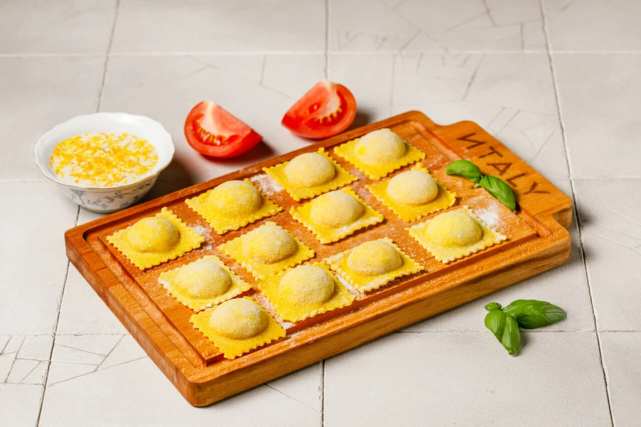 Равиоли с индекой и апельсином с/м