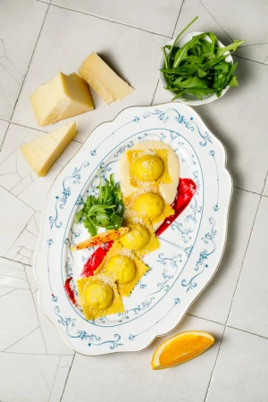 Равиоли с индейкой и апельсином