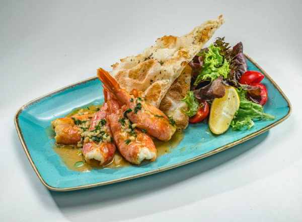 Аргентинские креветки в чесночном соусе