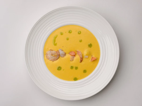 Сырный суп с креветками