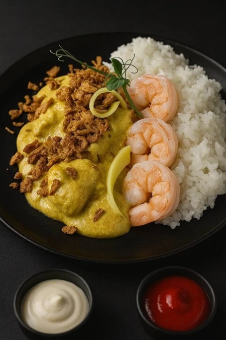 КРЕВЕТКИ КАРРИ С РИСОМ