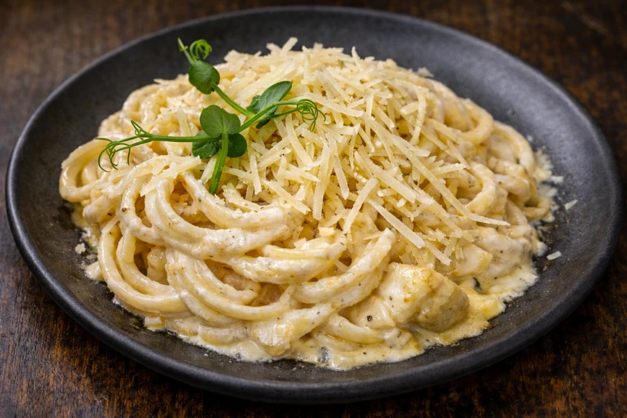 ПАСТА КУРИЦА С ГРИБАМИ