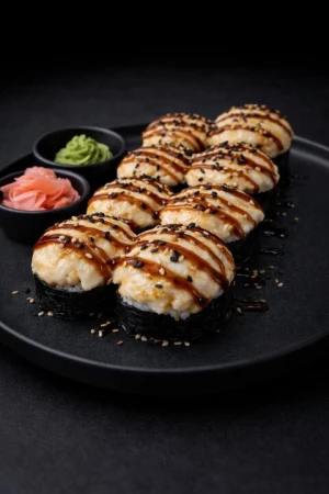 Запеченный с курицей и ананасами