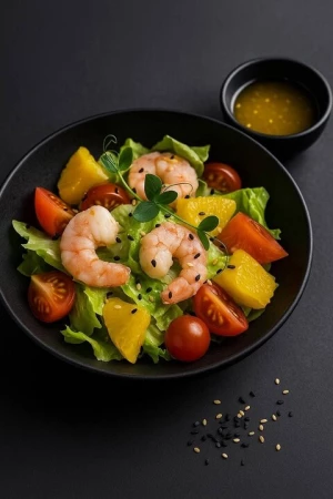 С КРЕВЕТКАМИ И АПЕЛЬСИНАМИ