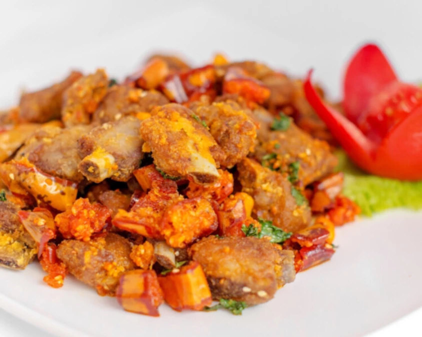  Ребрышки с арахисом и кунжутом