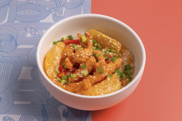 Рис по-харбински с курицей и апельсинами