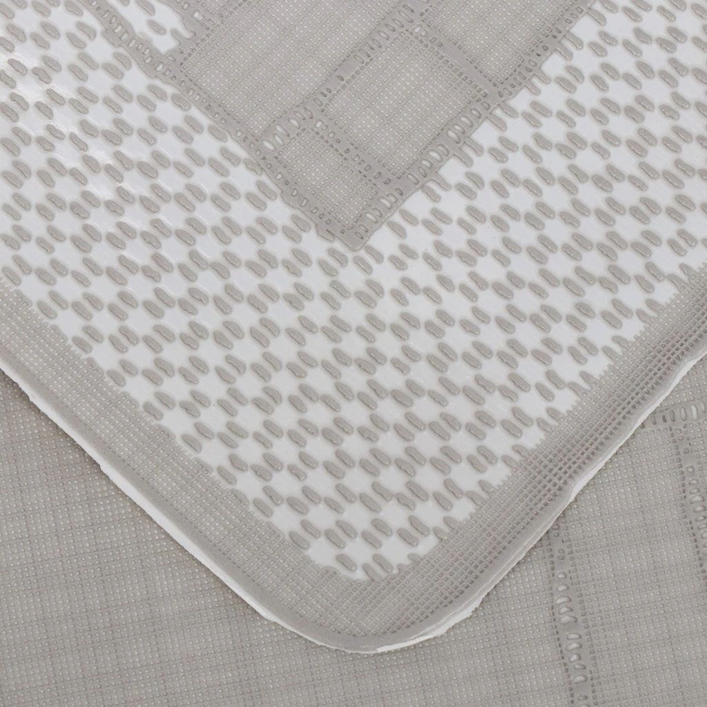 Скатерть 137х183 см, ПВХ, Linen, серая, ST-1116G