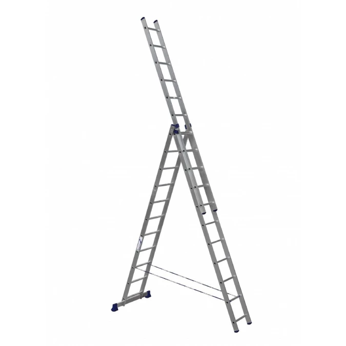 Лестница 3 секции, 11 ступеней, алюминий, 7.3 м, 150 кг, Alumet, 5311