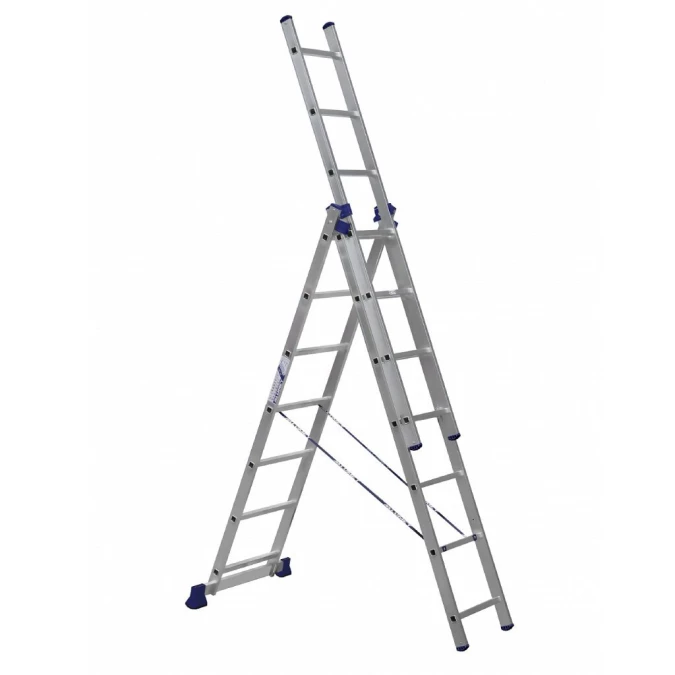 Лестница 3 секции, 10 ступеней, алюминий, 6.46 м, 150 кг, Alumet, 5310