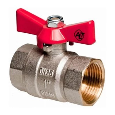 Кран шаровой TEBO г/г бабочка 1/2" PN40 (16/128)