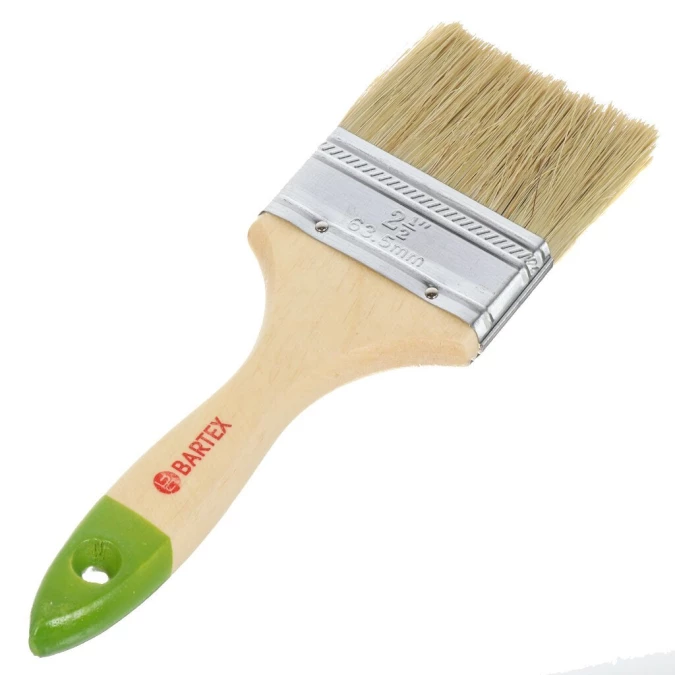 Кисть плоская, Bartex, Стандарт, 63 мм, 2 1/2 '', рукоятка дерево, 1117125
