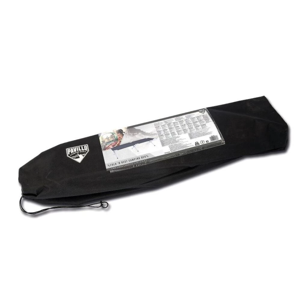 Раскладушка 190х64х42 см, 110 кг, 68065BW, жесткая, сталь, ткань