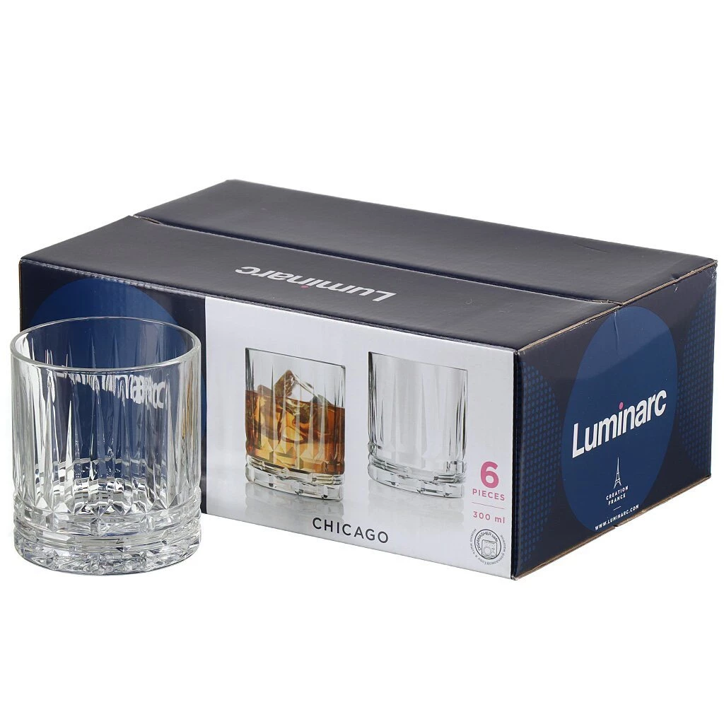 Стакан 300 мл, стекло, 6 шт, Luminarc, Чикаго, низкий, O0514