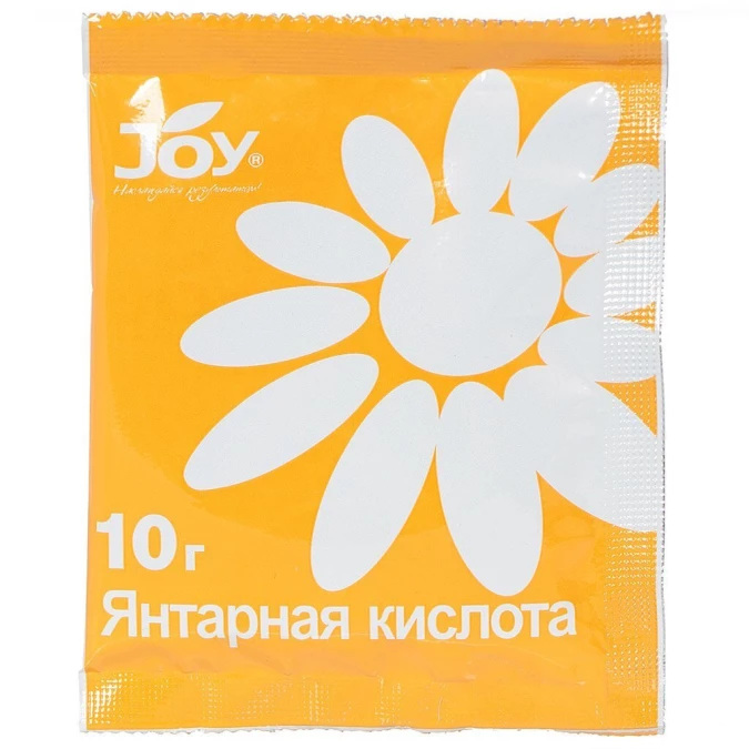 Удобрение Янтарная кислота, стимулятор роста и развития, минеральный, гранулы, 10 г, Joy