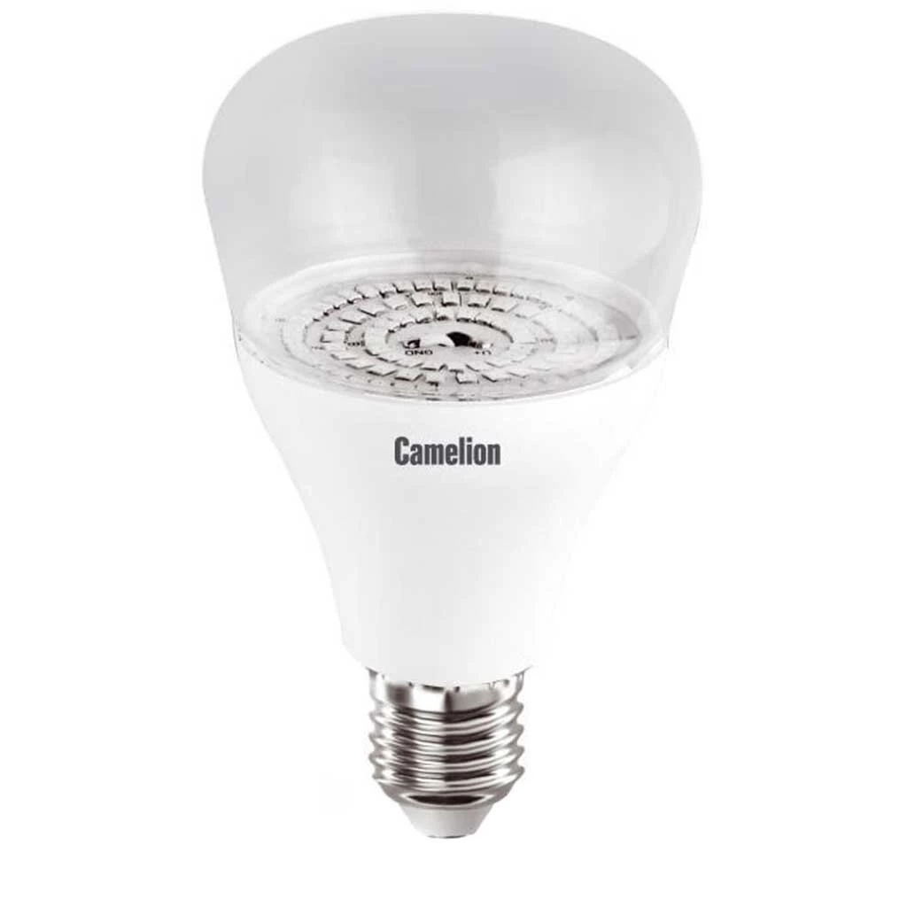 Лампочка светодиодная для растений, E27, 15 Вт, 170-265 В, 125 Вт, Camelion, Фито LED15-PL/BIO, 12770