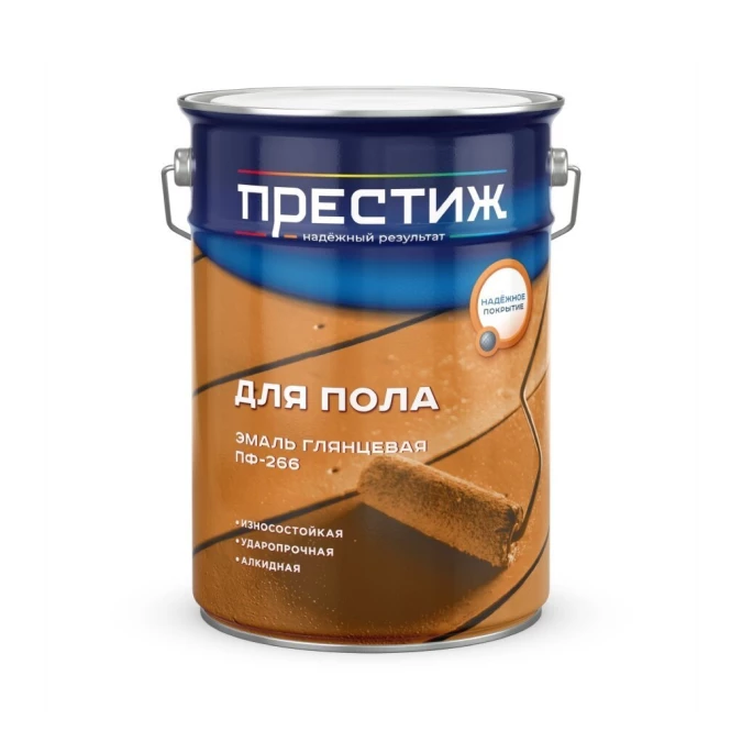 маль Престиж, ПФ-266 Пром, алкидная, глянцевая, желто-коричневая, 6 кг