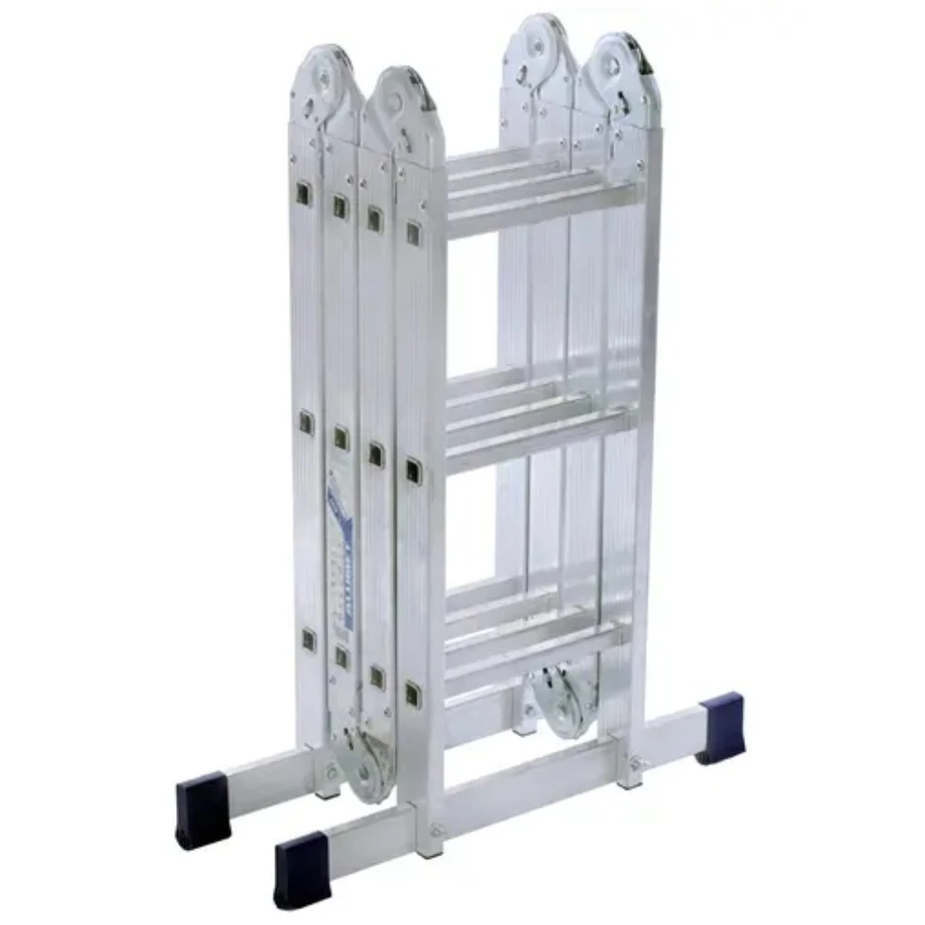Лестница шарнирная 4 секции, 12 ступеней, алюминий, 3.54 м, 150 кг, Alumet, TL4033