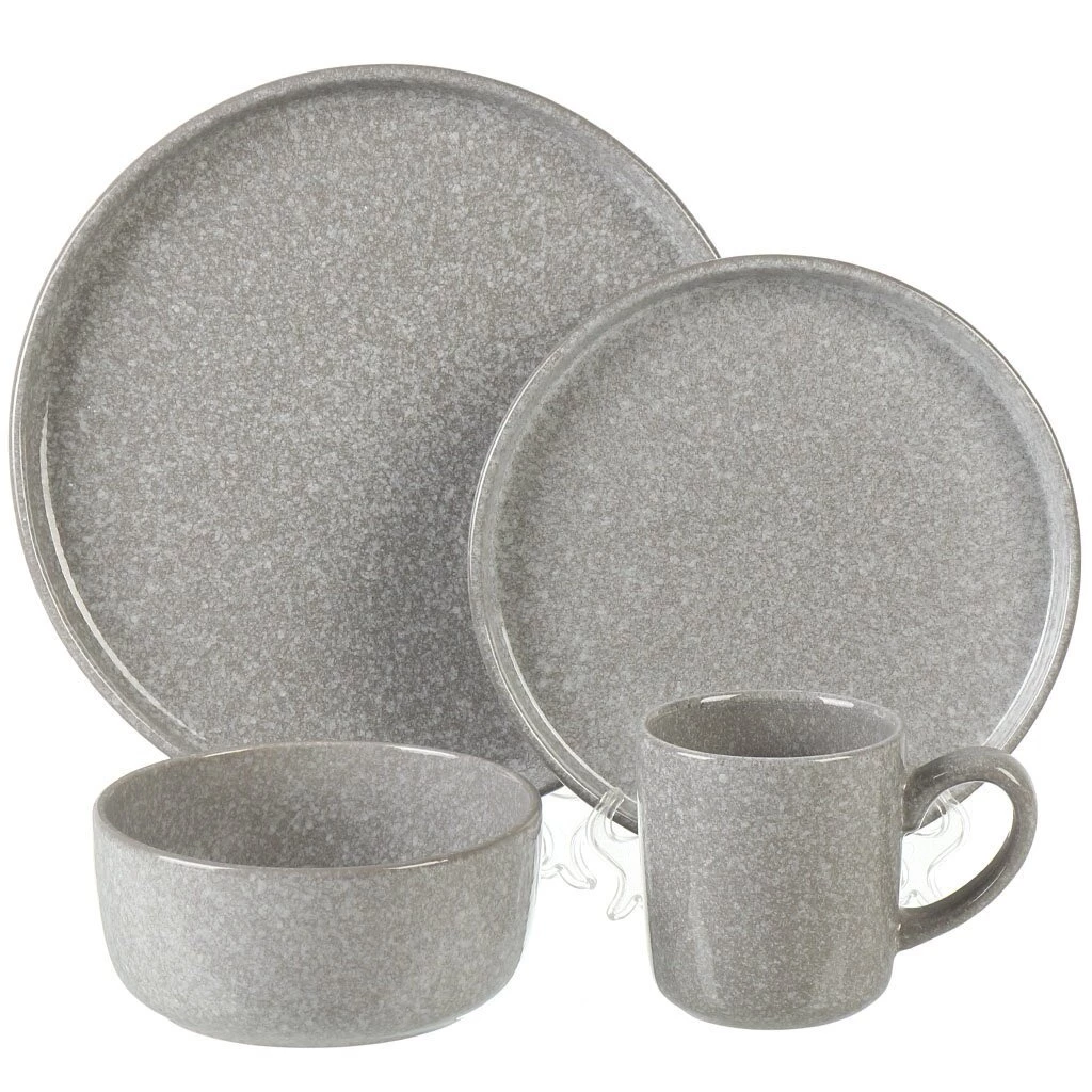 Салатник керамика, круглый, 15х7 см, 0.75 л, Stone, Daniks, HMN240412A1-BW, серый