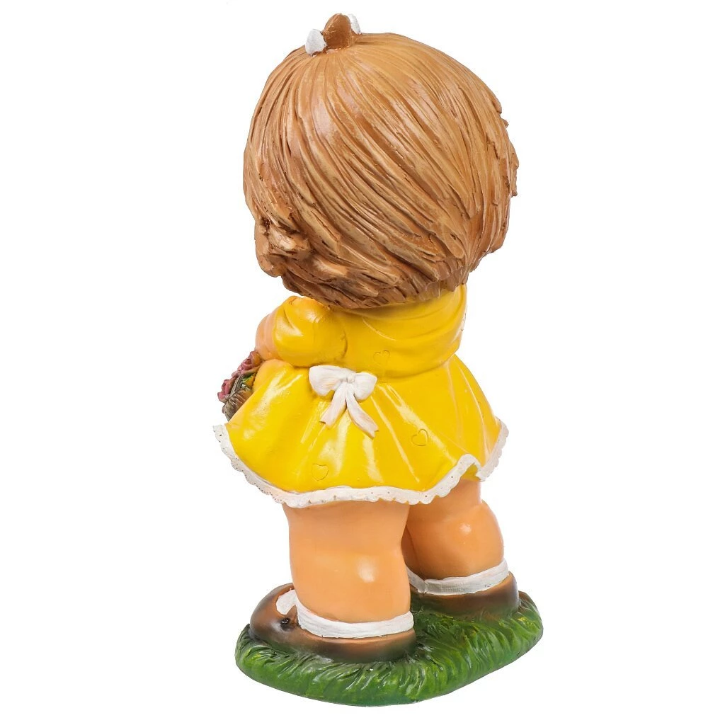 Фигурка садовая Девочка с корзиной цветов, 48 см, полистоун, F506