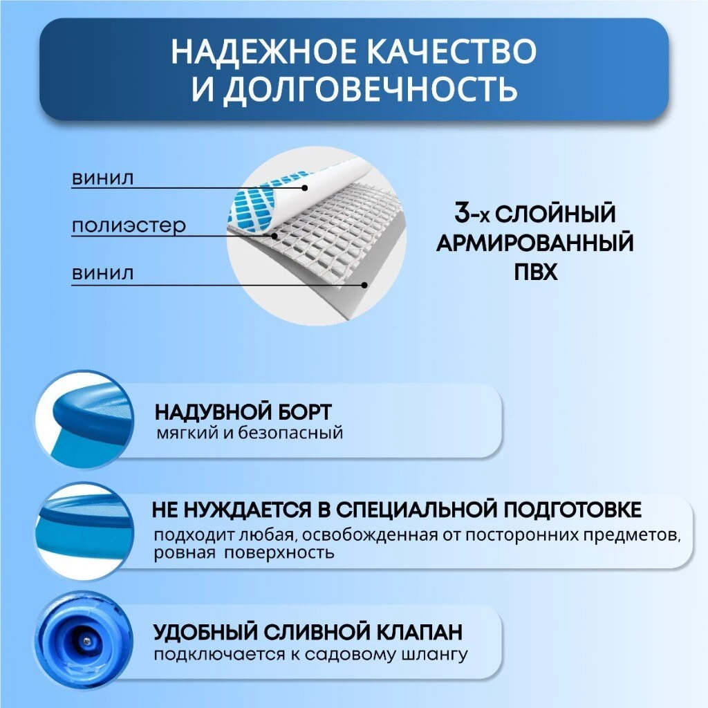 Бассейн надувной Intex, 244х61 см, Easy Set, 28108NP, фильтр-насос, 1942 л