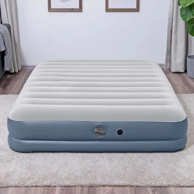 Кровать надувная Bestway, 203х152х36 см, 6716T, насос встроенный, аккумуляторная, флокированная, USB насос 3.7В, 300 кг