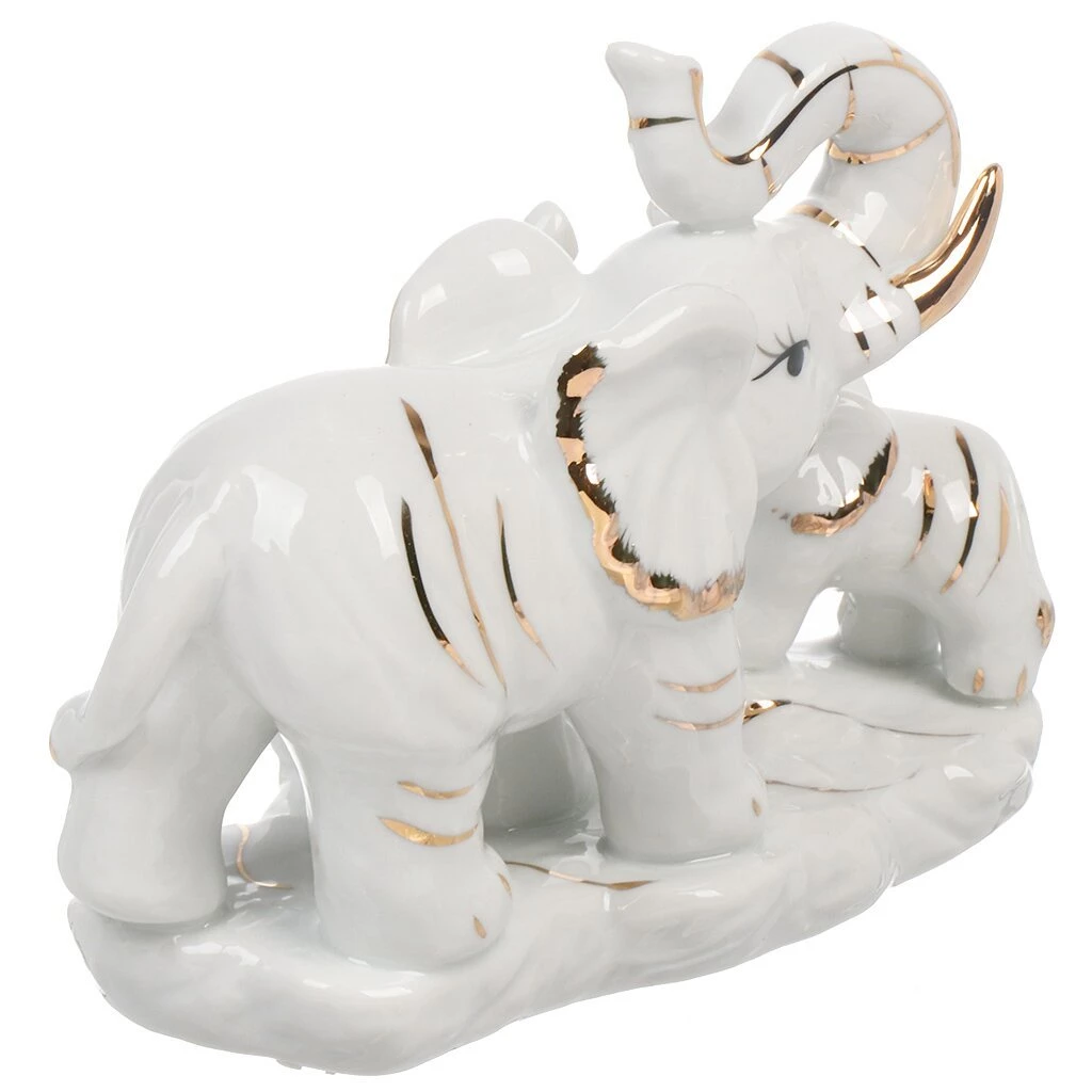 Фигурка декоративная керамика, Слоны, 6х14х11 см, Y6-10656