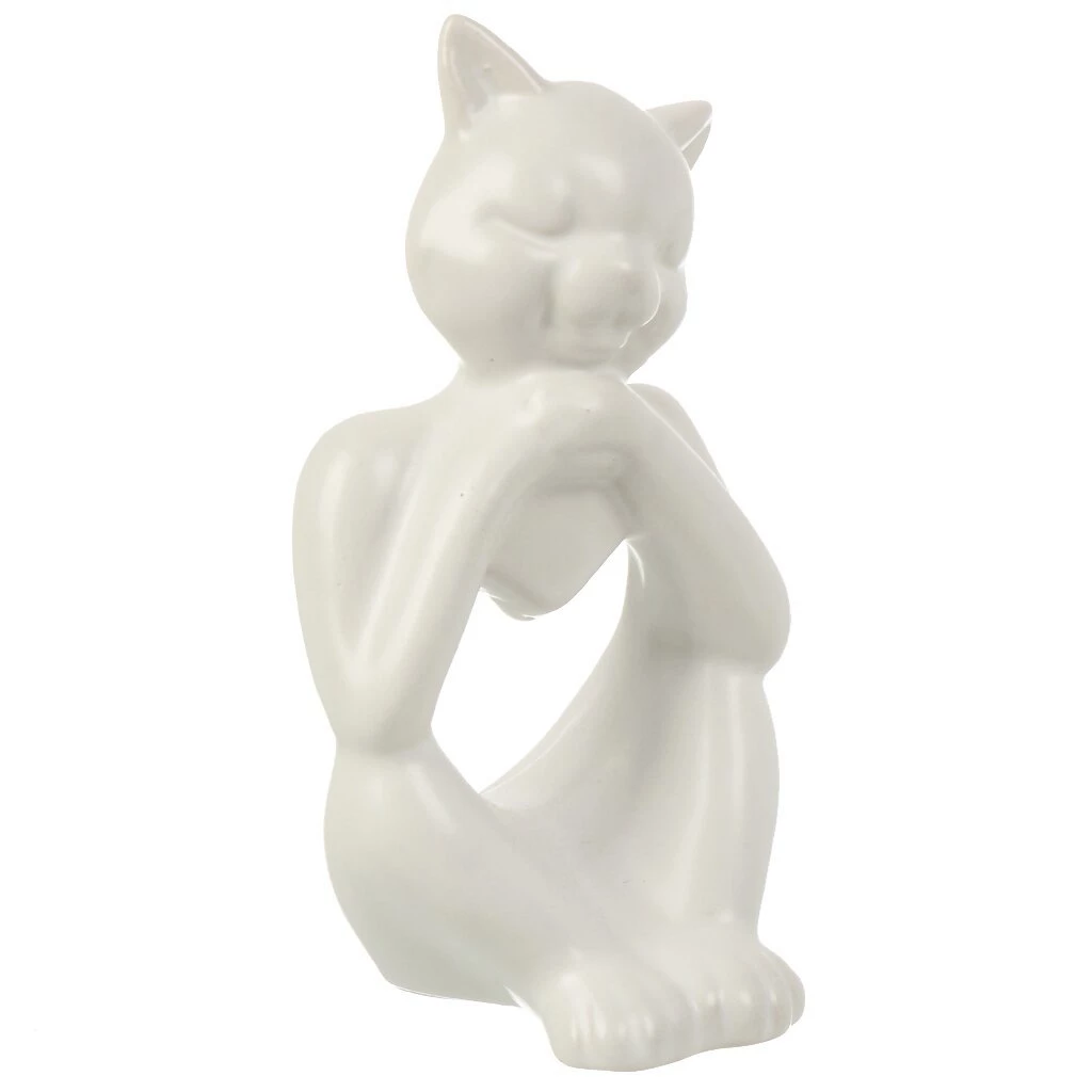 Фигурка декоративная керамика, Кошечка, 6.5х6.5х13.5 см, Y4-9107