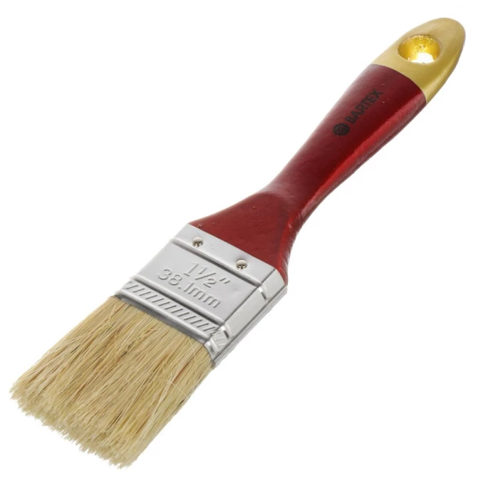 Кисть плоская, Bartex, Профи, 15х38 мм, 1 1/2 '', 44 мм, рукоятка дерево, 1118315