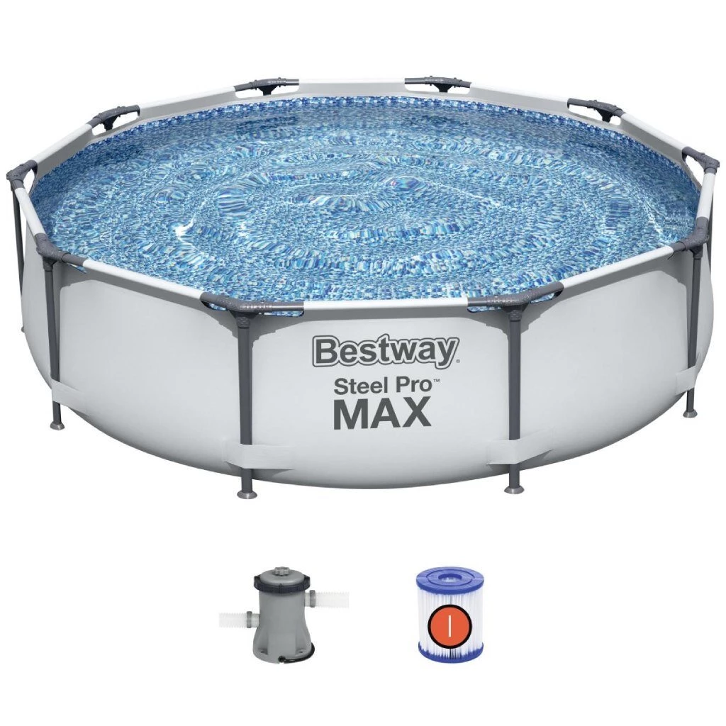 Бассейн каркасный Bestway, 305х76 см, Steel Pro Max, 56408, фильтр-насос, 4678 л
