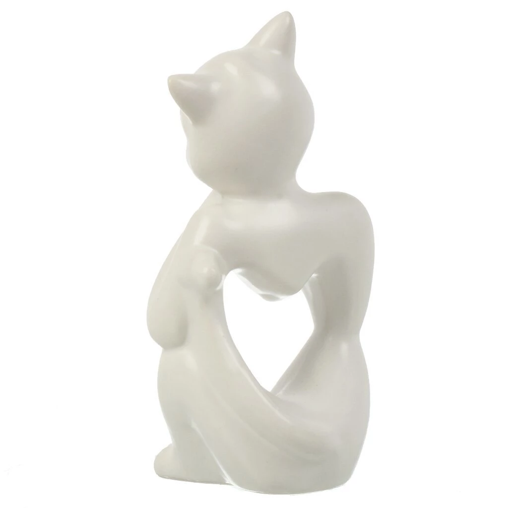 Фигурка декоративная керамика, Кошечка, 6.5х6.5х13.5 см, Y4-9107