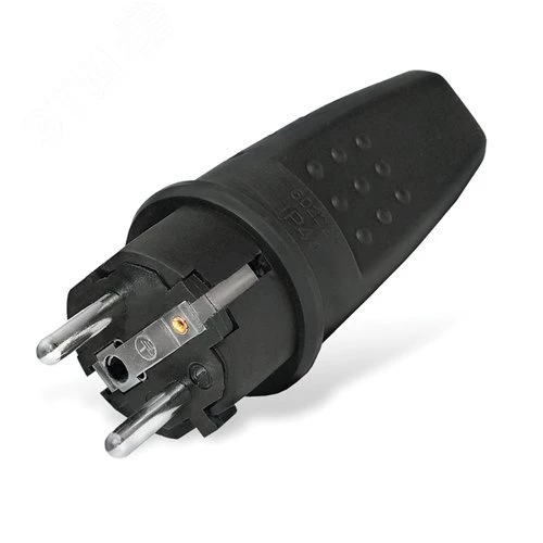 Вилка прямая c/з каучук 16А 250В IP44 (еврослот) 602227 UNIVersal