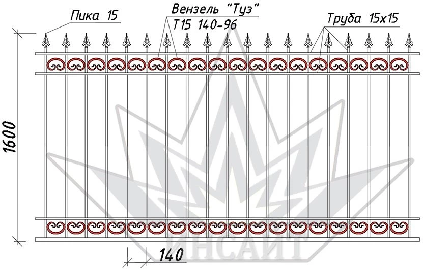 Вензель "Туз" Т15-140-96