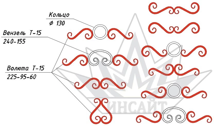 Волюта Т15-225-95-60