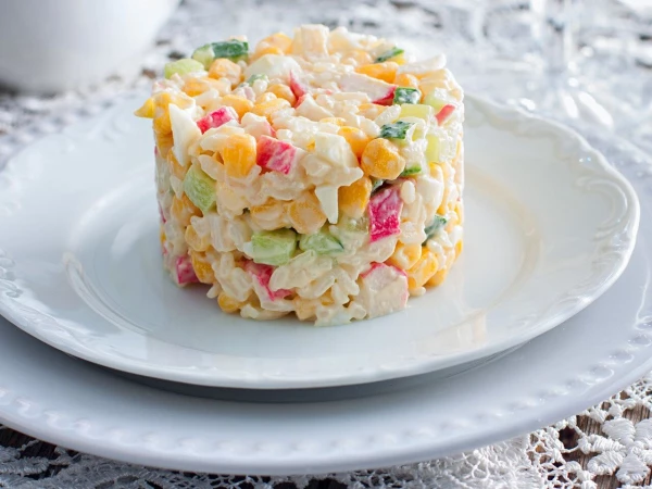 Салат со снежным крабом