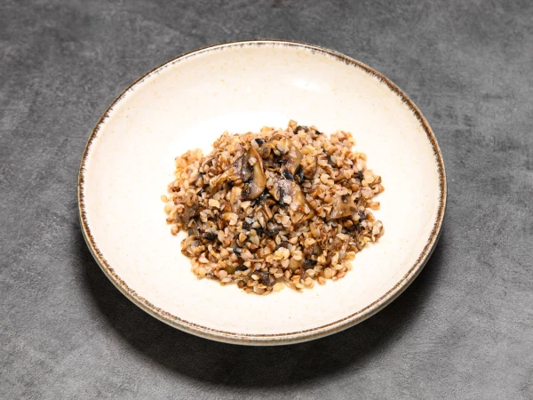 Гречка жареная с шампиньонами