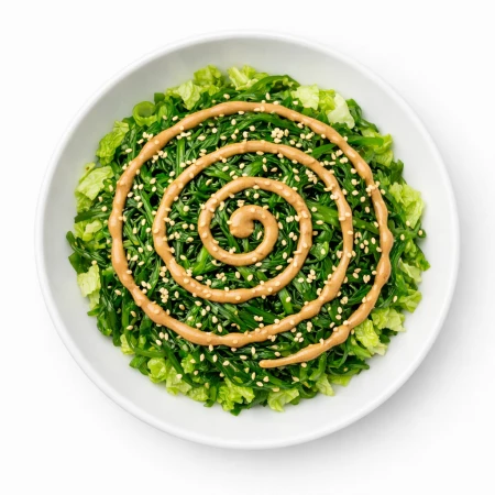 Салат чука с ореховым соусом