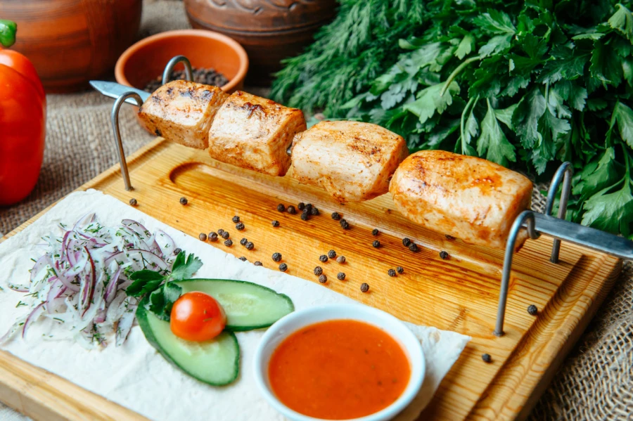 Шашлык из куриного филе