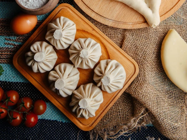 Хинкали с говядиной и свининой