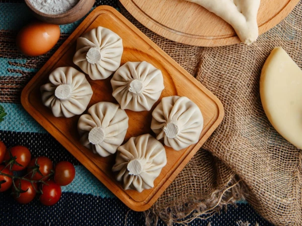 Хинкали с говядиной и бараниной