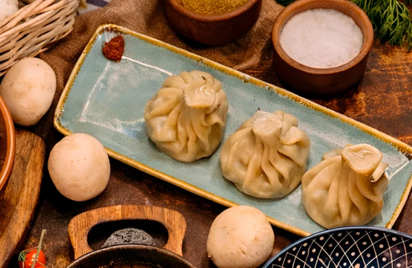 Хинкали с картофелем и грибами