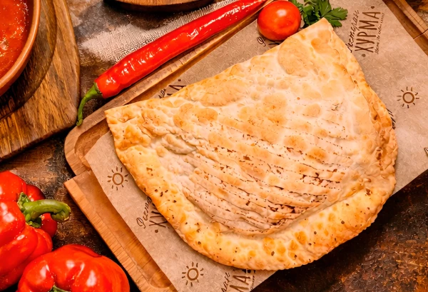 Кутаб с луком и грибами