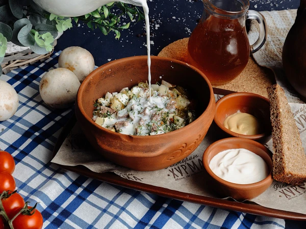 Окрошка с говядиной