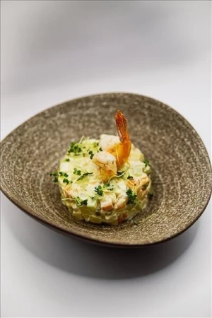 Оливье с креветкой 