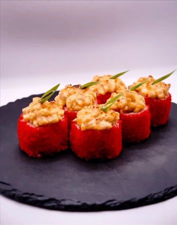 Запеченный ролл с лососем 