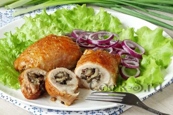 Окорочка, фаршированные грибами