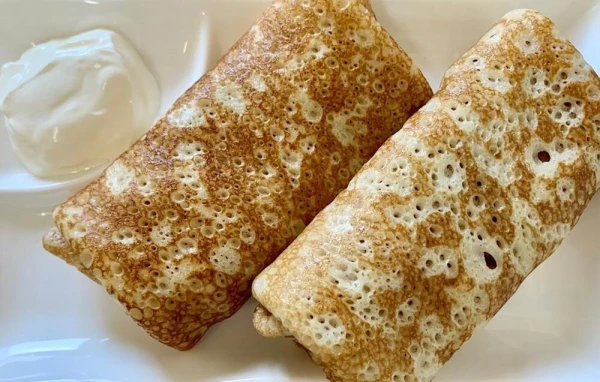 Блины с творожной начинкой