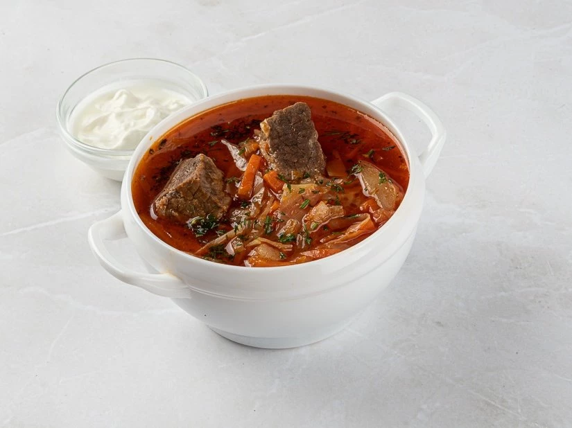 Щи с говядиной 