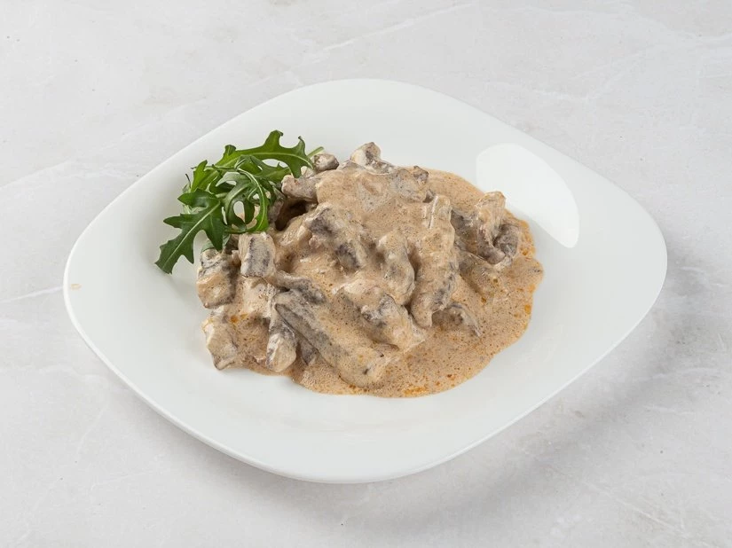 Бефстроганов с грибами