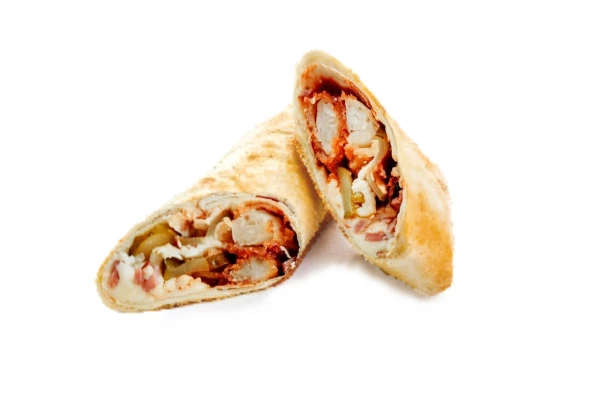 Буррито с говядиной и луковыми кольцами