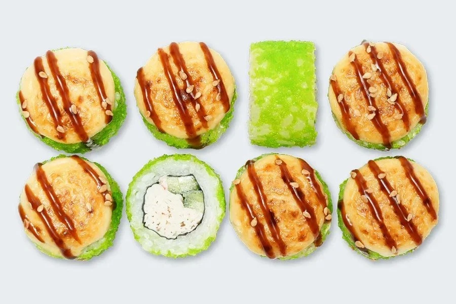 Запеченный сырный с крабом